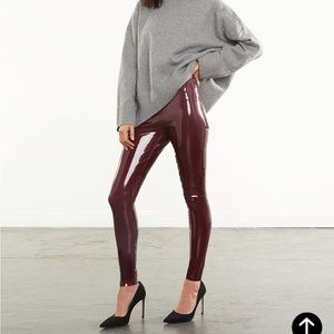 Commando burgundy pleather pants